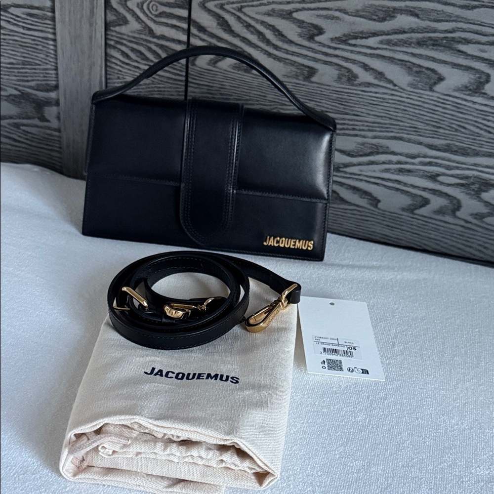 Jacquemus le Grand Bambino Black Leather Shoulder Bag